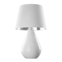 Lampka stojąca LACRIMA WHITE/SILVER 1 PŁ