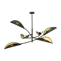 Lampa sufitowa LOTUS 6 BLACK/GOLD