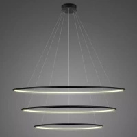 Lampa wisząca Ledowe Okręgi No.3 120cm 3k czarna