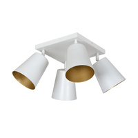 Lampa sufitowa PRISM 4 WHITE / GOLD