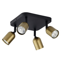 Lampa sufitowa TOP BLACK/GOLD 4 PŁ