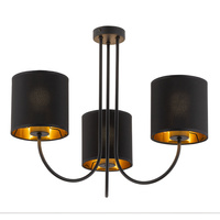 Lampa sufitowa TORENS BLACK 3 PŁ