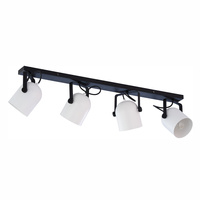 Lampa sufitowa SPECTRA BLACK/WHITE 4 PŁ LISTWA