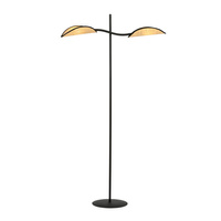 Lampa podłogowa LOTUS LP2 BLACK/RATTAN