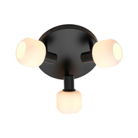 Lampa sufitowa Milford Mini 3-Rondel Czarny