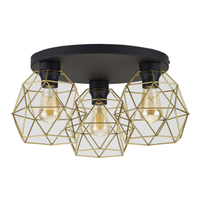 Lampa sufitowa GALAXY BLACK/GOLD 3 PŁ KOŁO