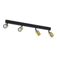 Lampa sufitowa TOP BLACK/GOLD 4 PŁ