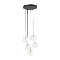 Lampa wisząca NILOS BLACK / GOLD 5