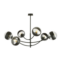 Lampa sufitowa HUNTER 6 BLACK/STRIPE