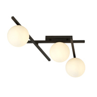 Lampa sufitowa SMART 3 BLACK/OPAL