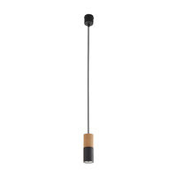 Lampa wisząca ELIT BLACK/WOOD 1 PŁ