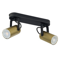 Lampa sufitowa REDO BLACK/GOLD 2 PŁ GU10