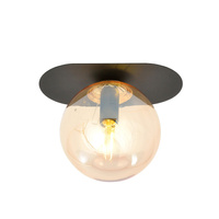 Lampa sufitowa PLAZA 1 BLACK/MIODOWY