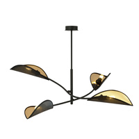 Lampa sufitowa LOTUS 4 BLACK/GOLD