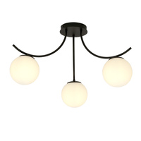 Lampa sufitowa BOSTON 3 BLACK/OPAL