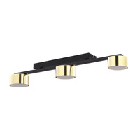 Lampa sufitowa DALLAS GOLD/BLACK 3 PŁ