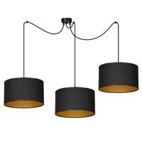 Lampa wisząca ROTO 3 BL BLACK/GOLD