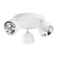 Lampa sufitowa ALTEA WHITE 3 PŁ KOŁO + ŻARÓWKI