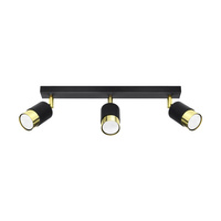 Lampa sufitowa NERO 3 czarny/złoty