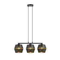 Lampa wisząca MALIA 3 BLACK/GOLD