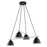 Lampa wisząca AIDA BLACK 4 PŁ