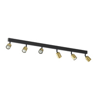 Lampa sufitowa TOP BLACK/GOLD 6 PŁ