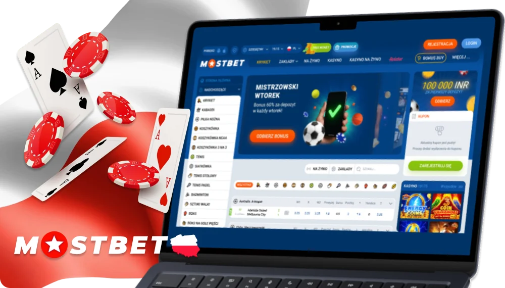 Mostbet w Polsce do zakładów sportowych i gier kasynowych z bonusami dla graczy